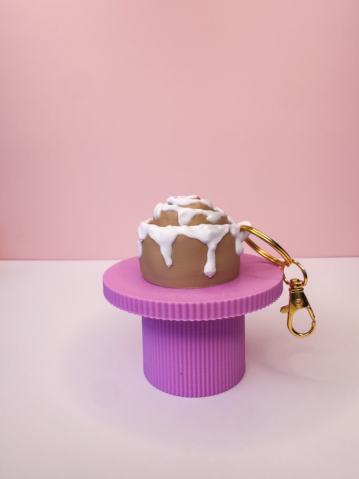Cinnamon Roll Clicker Keychain