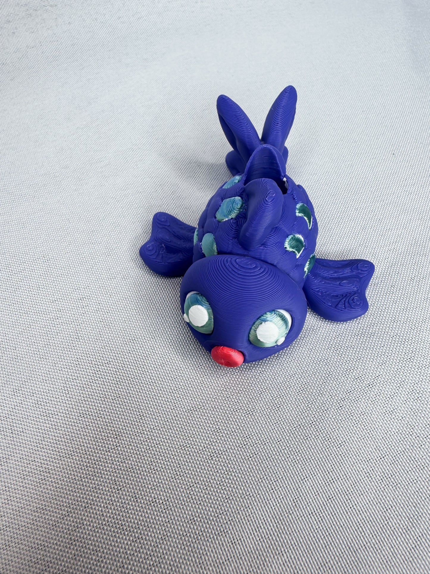 Purple Fish Straw Topper