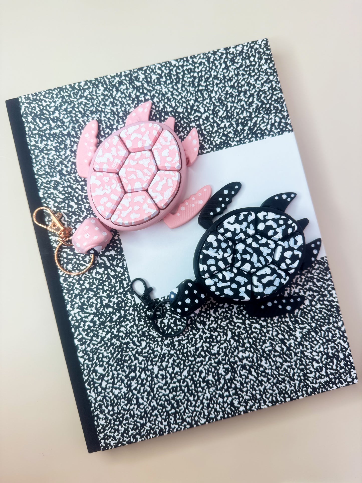 Composition Turtle Multi-Clicker Keychain