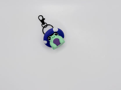 Mushroom Frog Clicker Keychain