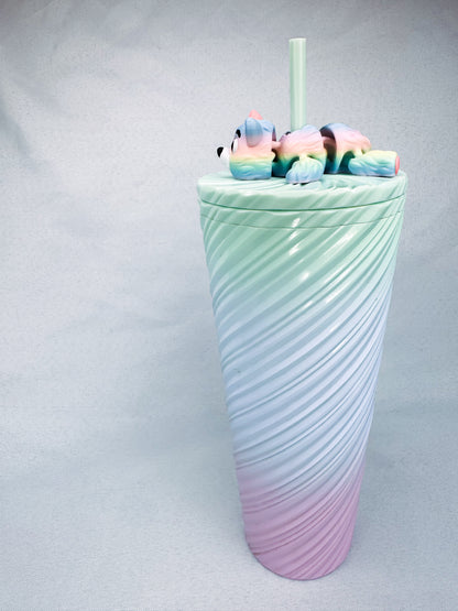 Rainbow Bear Straw Topper