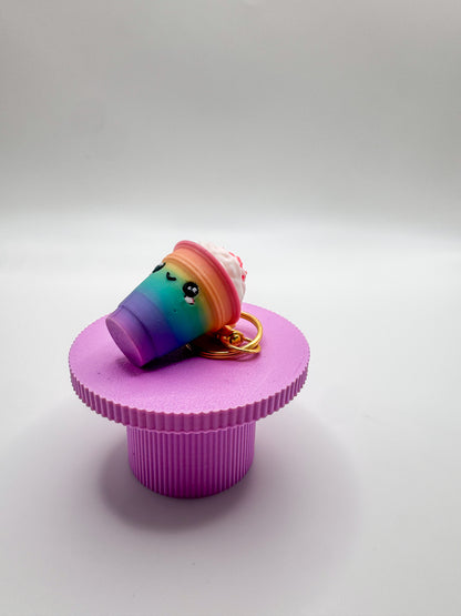 Rainbow Frappe Clicker Keychain