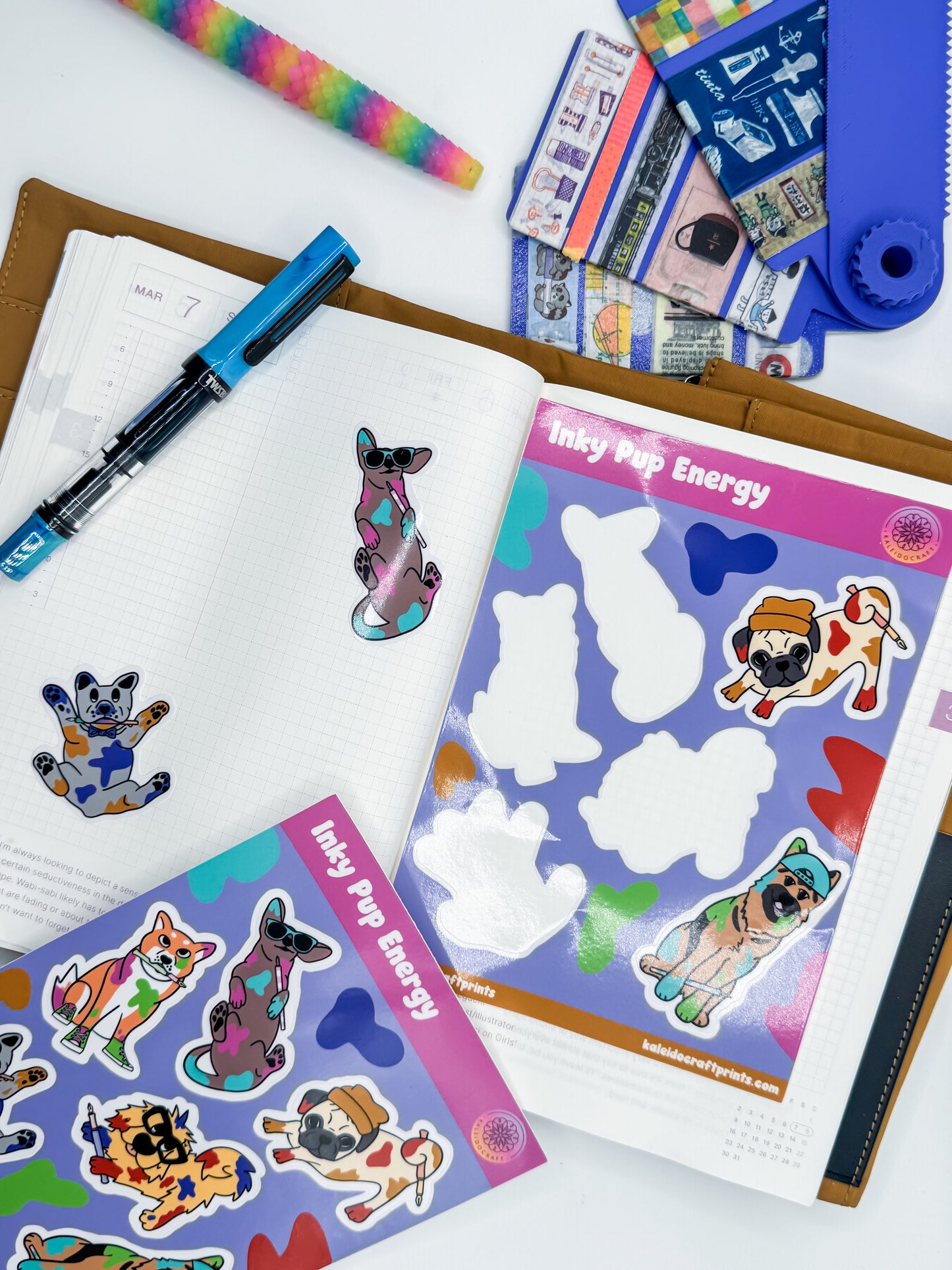Sticker Sheet- Inky Dog Energy