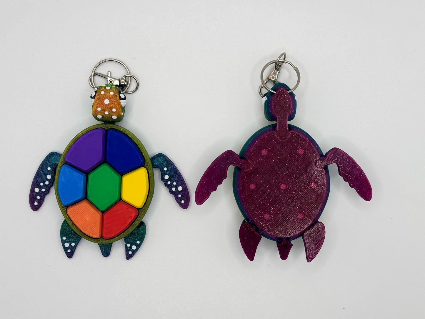 Turtle Rainbow Multi-Clicker Keychain