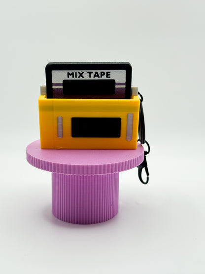 Mix Tape/ Cassette Player Clicker Keychain