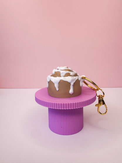 Cinnamon Roll Clicker Keychain