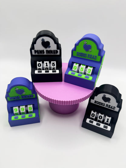 Retro “Books Read”/ “Pens Inked” Counter or Customize Your Own Counter!