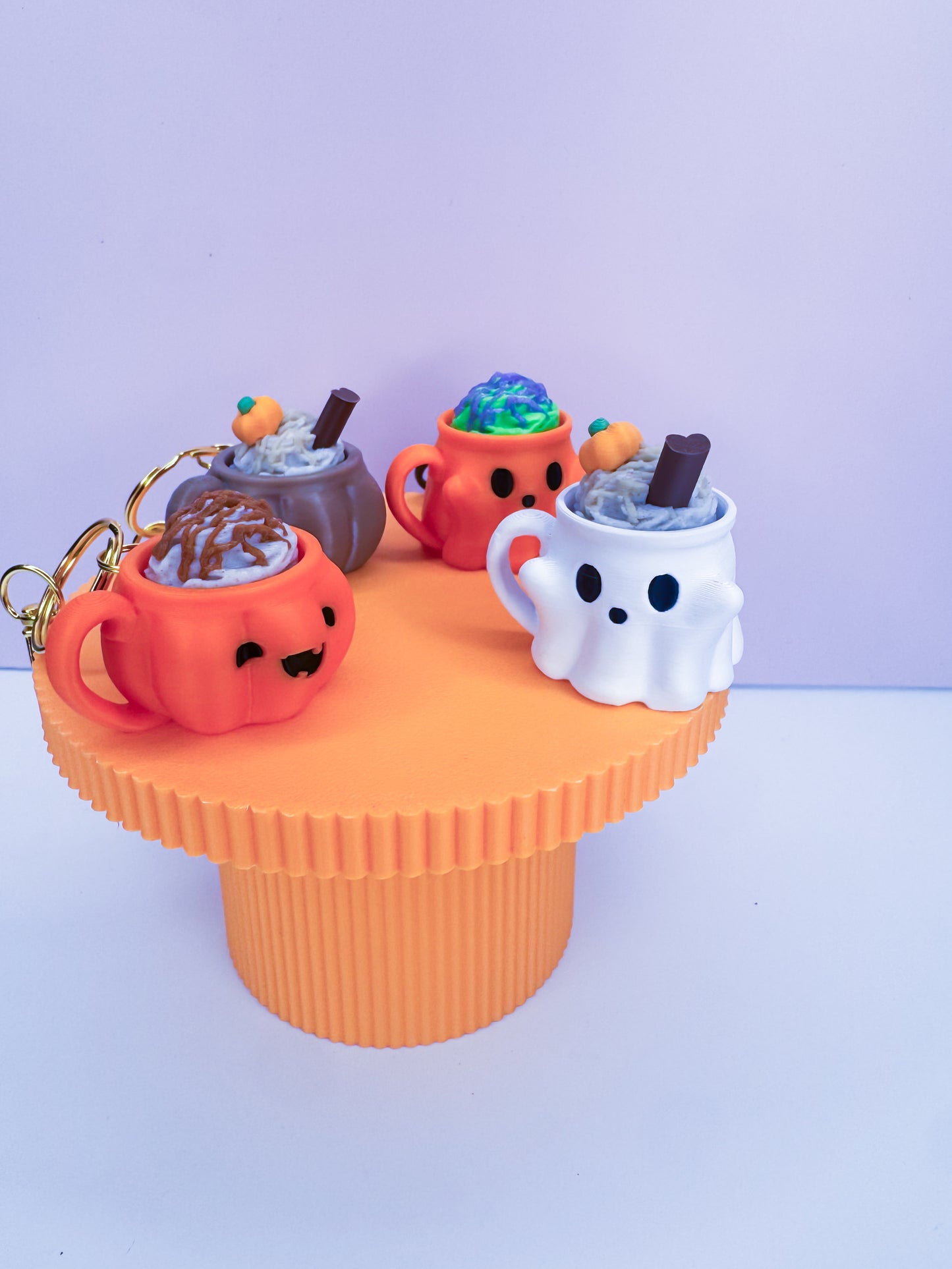 Pumpkin Spice Latte Clicker Keychain