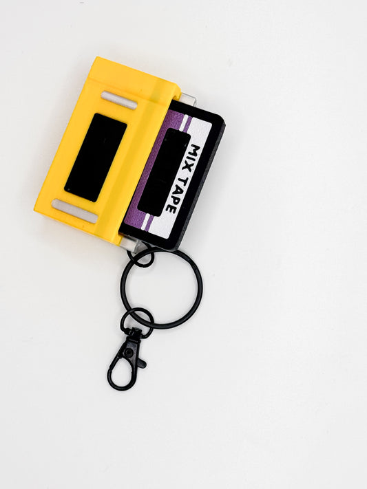 Mix Tape/ Cassette Player Clicker Keychain
