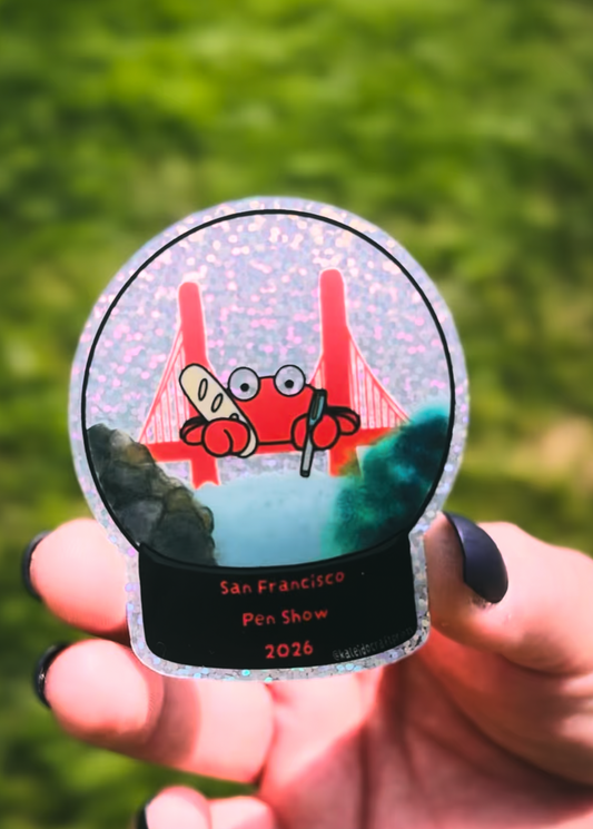 Sticker- SF Pen Show Exclusive Snow Globe Crab