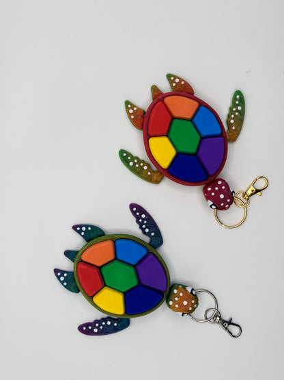 Turtle Rainbow Multi-Clicker Keychain