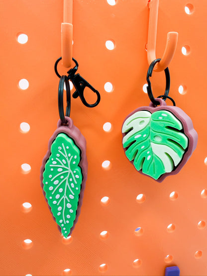 Plant Leaf Clicker Keychain