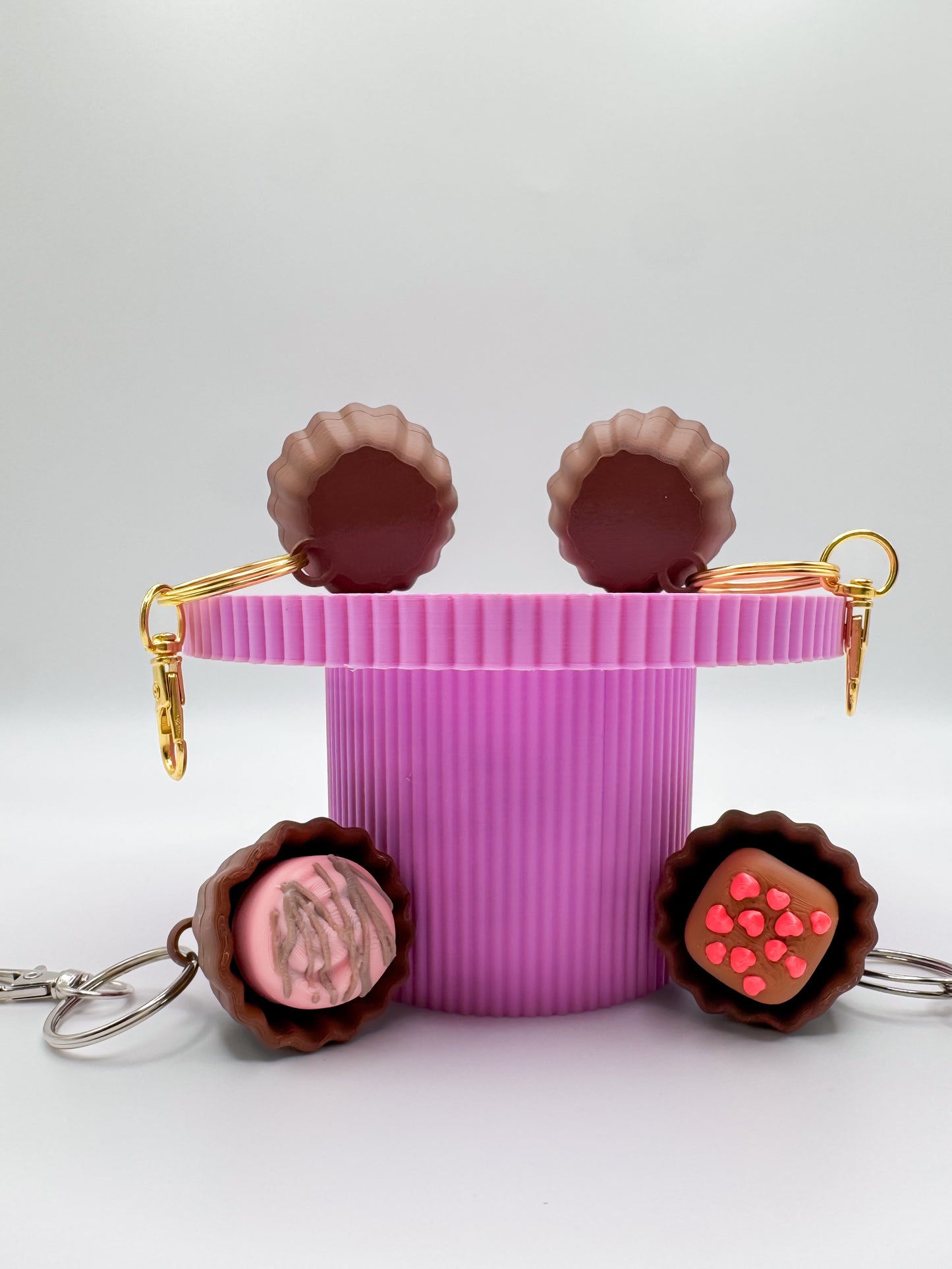 Single Chocolate Clicker Keychain