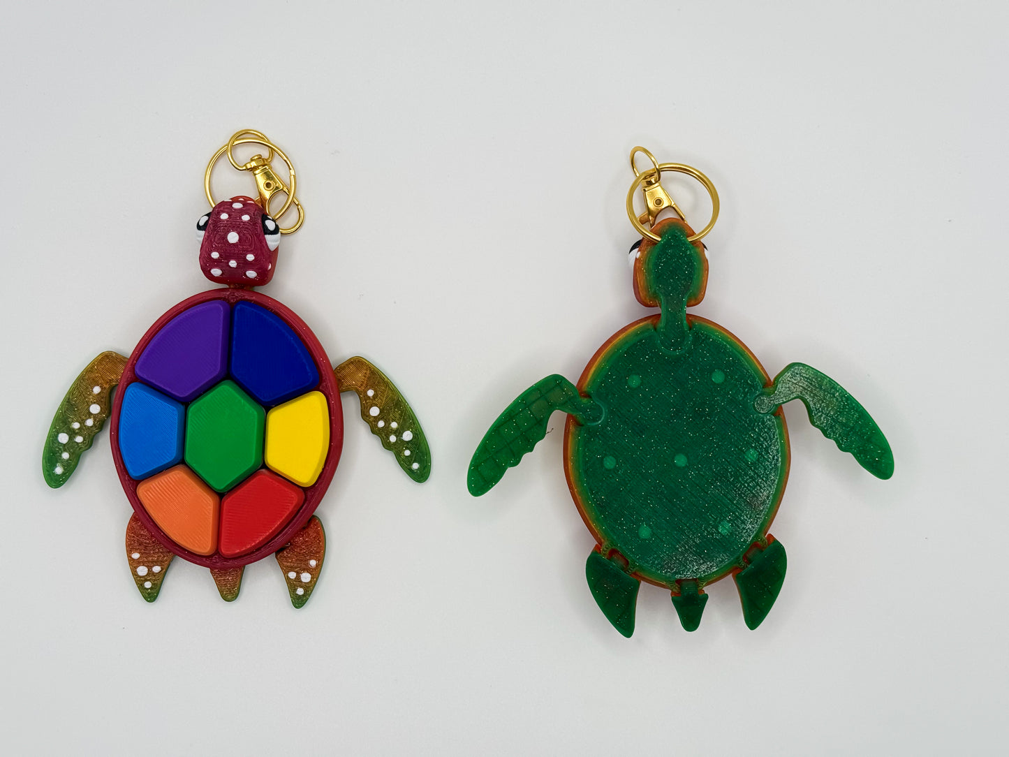 Turtle Rainbow Multi-Clicker Keychain