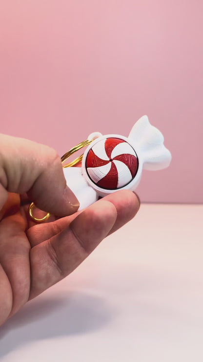 Peppermint Clicker Keychain