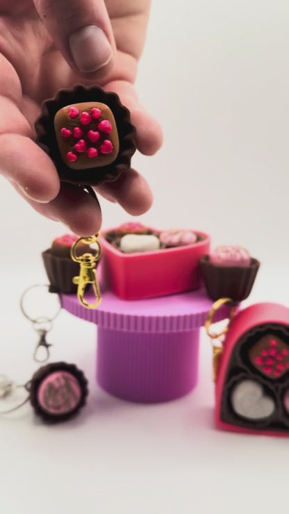 Single Chocolate Clicker Keychain
