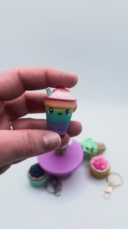 Rainbow Frappe Clicker Keychain