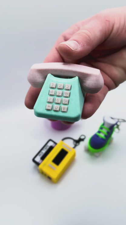 Retro Phone Clicker Keychain