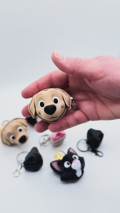 Dog Face Clicker Keychain