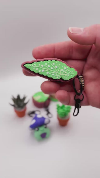 Plant Leaf Clicker Keychain