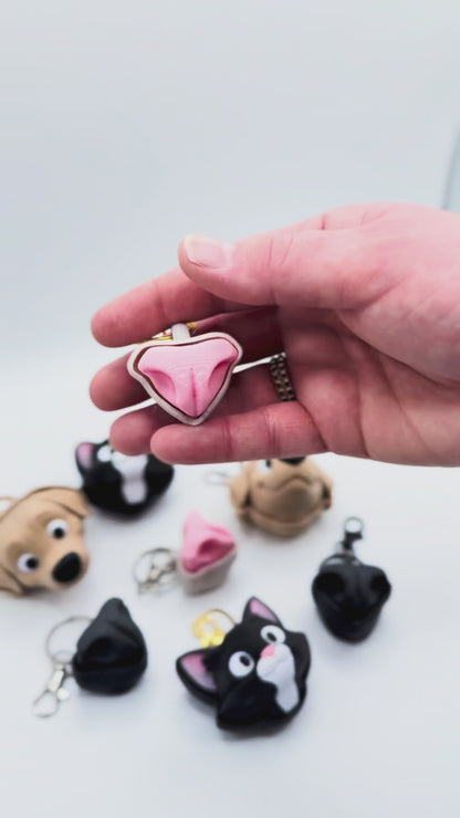 Cat Nose Clicker Keychain- "The Booper"